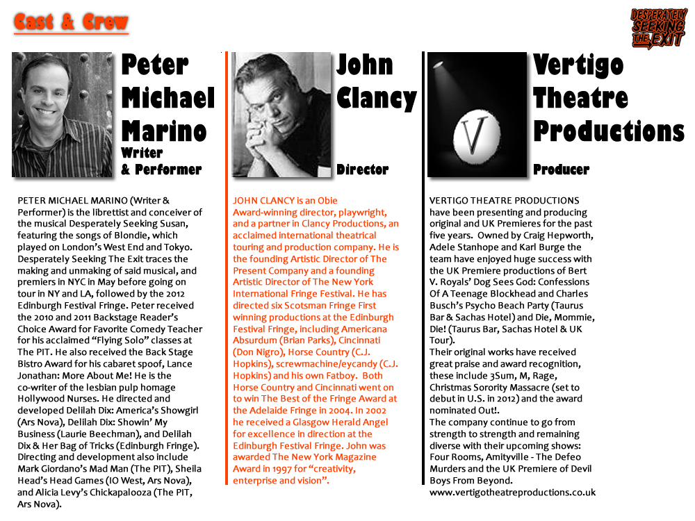 Desperately Seeking The Exit - Cast & Crew